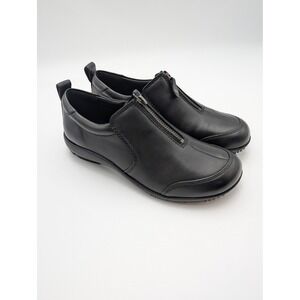 Romika Loire 10 Slip-On Shoes Womens Size 6.5 Black Leather Zip‎ Comfort New